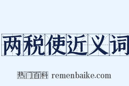 两税使近义词是什么意思的图片